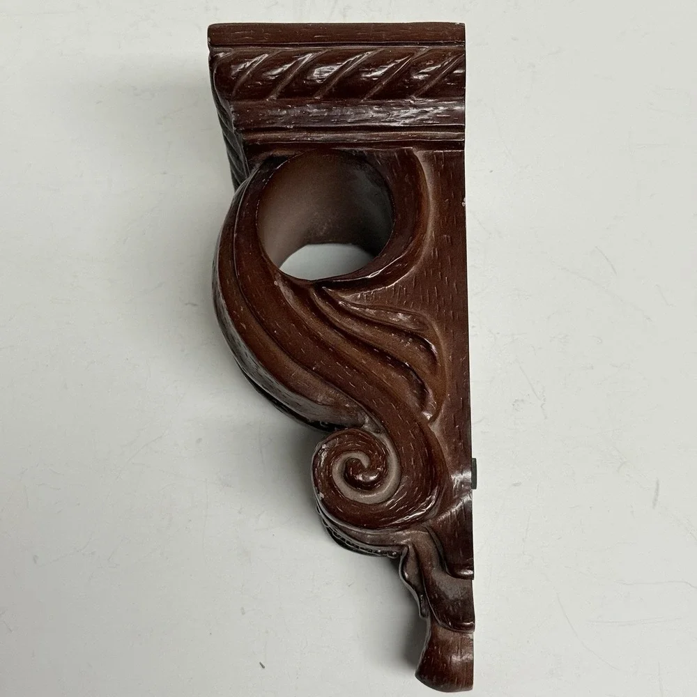 Decorative Wall Shelf Corbel Bracket Brown Resin 8 Inch